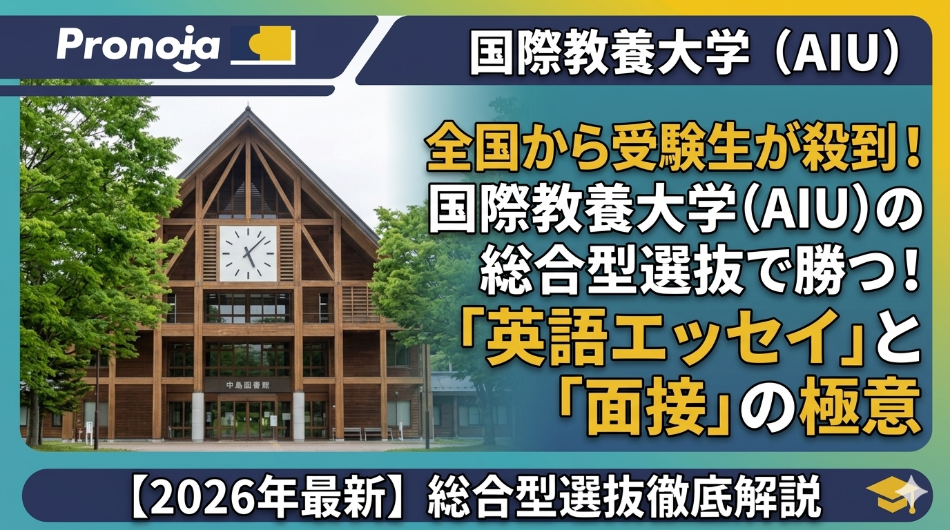 全国から受験生が殺到!国際教養大学(AIU)の総合型選抜で勝つ「英語エッセイ」と「面接」の極意